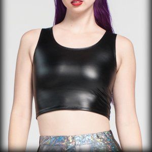 Michelle Uberreste Intrigue Crop Tank Matte Black Large